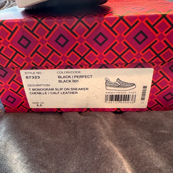 ✨NEW Tory Burch T Monogram Black Slip-On Sneaker - Picture 7 of 7